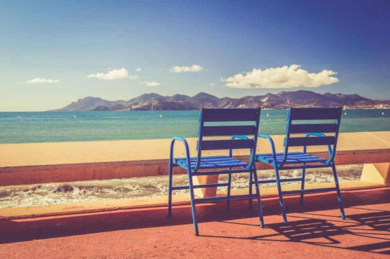 Cannes Plage 2Mn/45M2/Vue Mer/Inernet/Clim/Parking Prive 외부 사진